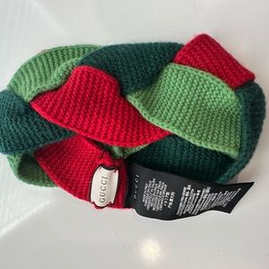 Gucci Vibrant Red and Green Knit Headband